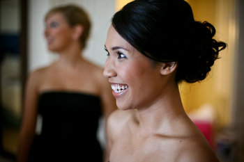 Hair for strapless sweetheart gown...post your past wedding photos to help me :) :  wedding hair casablanca Side View