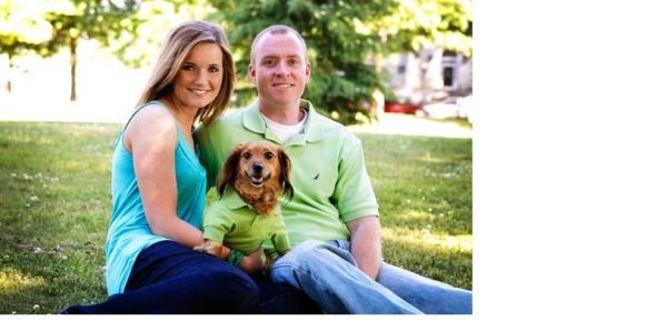 Pets in Engagement photos? :  wedding engagement photos dog puppy Engagement3