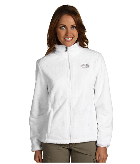 white fuzzy north face
