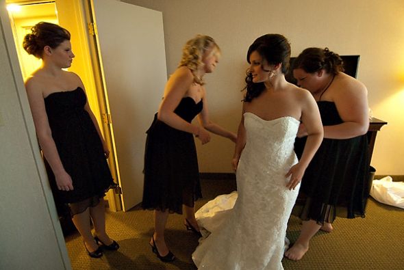 Black Bridesmaid dresses....Yay or Nay? : wedding bridesmaid dress convertible dress black dress 050