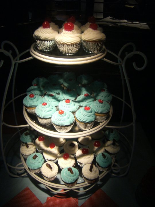 Where's everyone getting their cupcake stands? :  wedding cupcake tower fancy Cupcakes