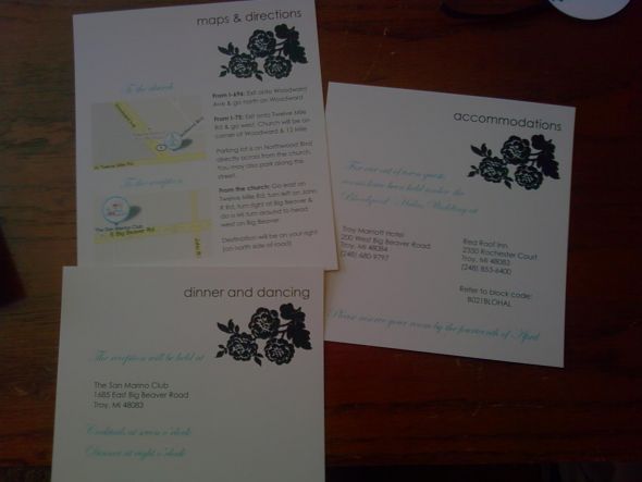 invitation design :  wedding invitations stationary Inserts 2