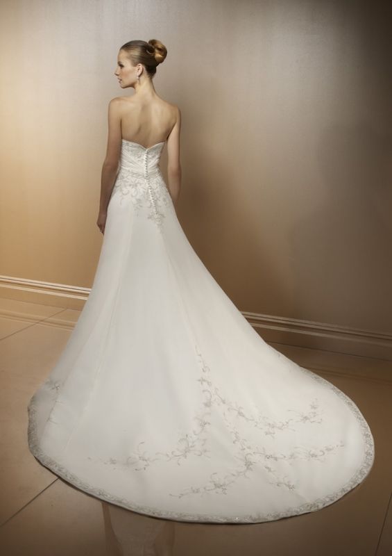 Is this necklace too busy :  wedding dress necklace Heathers Gown Back