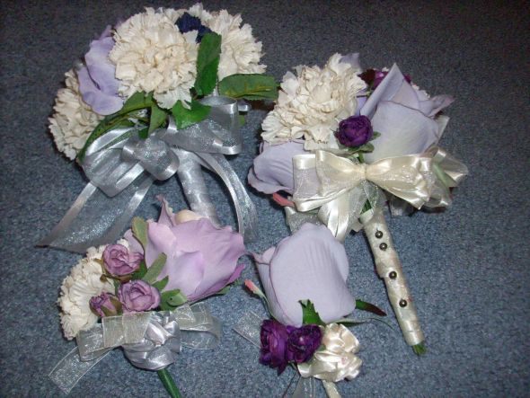 Fake Flowers :  wedding fake flowers bouquet 057