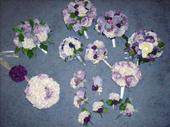 Fake Flowers :  wedding fake flowers bouquet 060