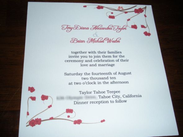I don't like the first half of my DIY invitations... and I've already made them. :  wedding invitations DSCN1180