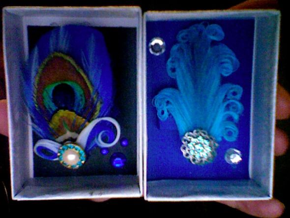 Help me find a hair fascinator for my lace dress :  wedding dress hair flower feather fascinator accessory Midnight Boudoir Hair Clips Aqua
