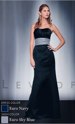 help me choose BM dress colors :  wedding bill levkoff euro navy style 966 Navy Skyblue