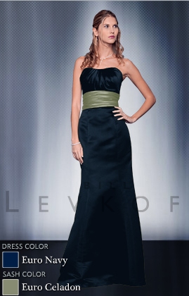 help me choose BM dress colors :  wedding bill levkoff euro navy style 966 Navygreen