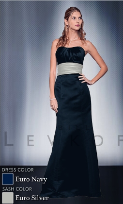 help me choose BM dress colors :  wedding bill levkoff euro navy style 966 Navysilver