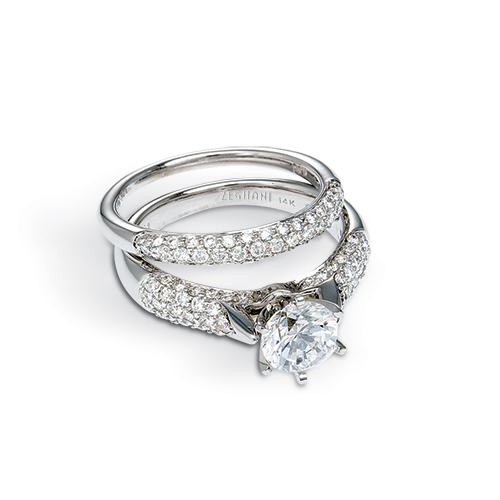 Anyone with a ring that has pave diamonds on the side :  wedding ring engagement ring pave Rings