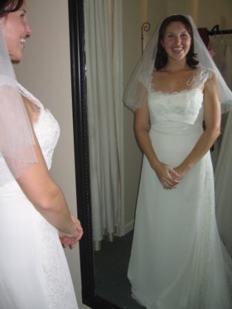 Hair and Veil thoughts with my dress! :  wedding dress veil hair style Me In Dress  Compressed
