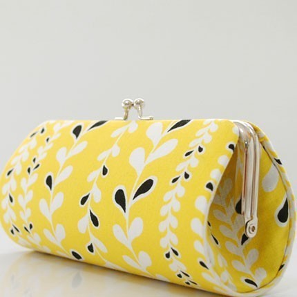 Which Bridesmaid gift would you prefer? :  wedding poll bridesmaid gift clutch purse Yellow Leaves