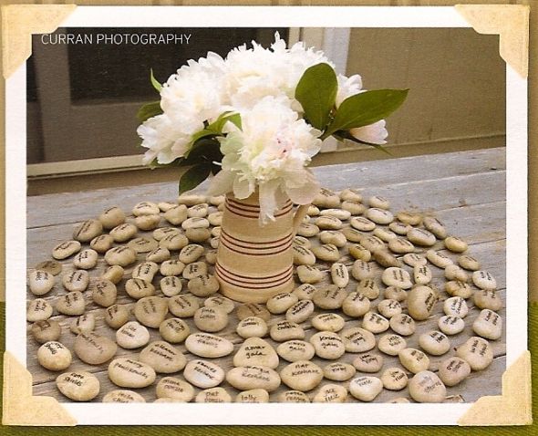 Escort Card Ideas or Suggestions wedding Seating Stones 2 