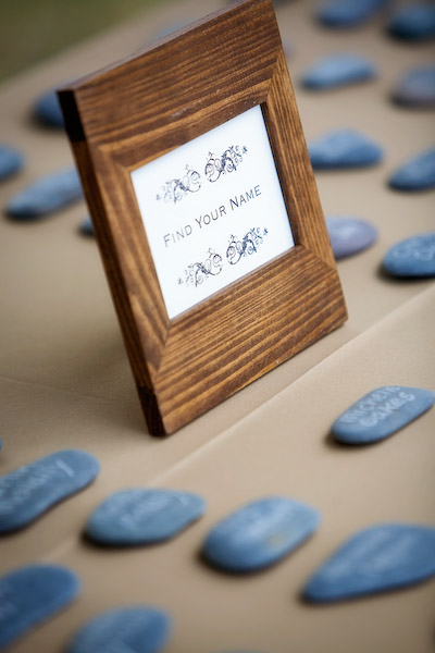 Unique placecard ideas wedding Seating Stones 3 