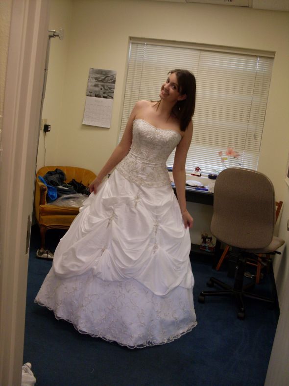 Anyone with a Mori Lee dress? :  wedding mori lee bubble hem strapless wedding dress .JPG