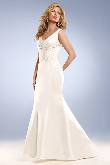 Hello! First Post, Intro, and a Thank You! (Oops, really long w/ pics) :  wedding plans introduction dress shoes vegas Chris Gown EdenBridals1346 Front