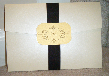 Invite suite done wedding black gold ivory diy invitations Finished