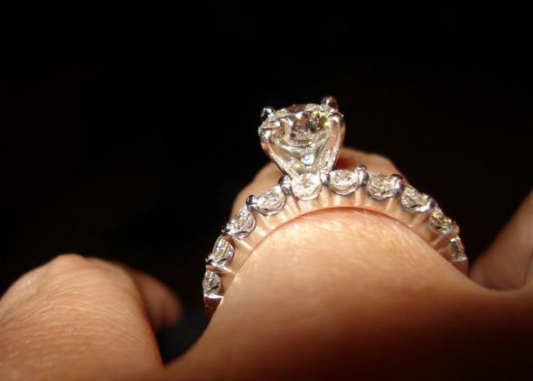 Show me your solitaire engagement ring w/ wedding band! :  wedding ring ering wedding band solitaire Ering Wband