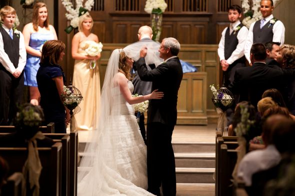 Ceremony pro pics! :D :  wedding ceremony cornflower blue hydrangea delphinium 0583 WED