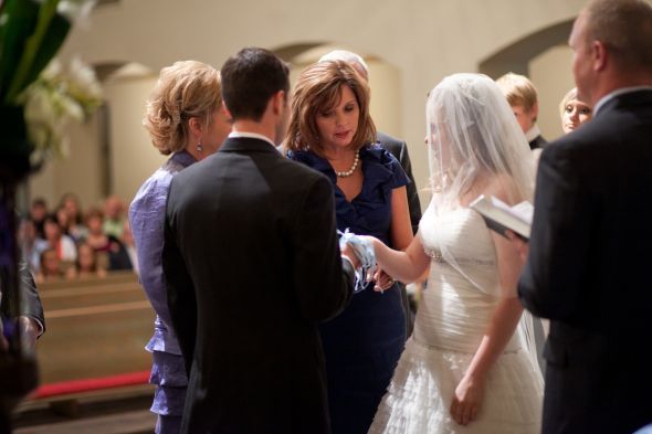 Ceremony pro pics! :D :  wedding ceremony cornflower blue hydrangea delphinium Moms