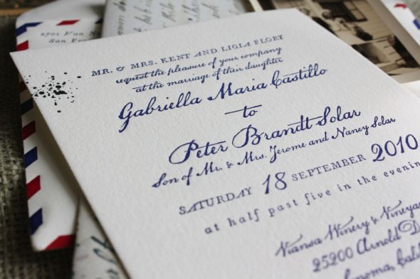 Wedding invitation text styles