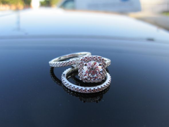 Share your engagement ring and wedding band sets! :  wedding wedding ring set engagement IMG 0461