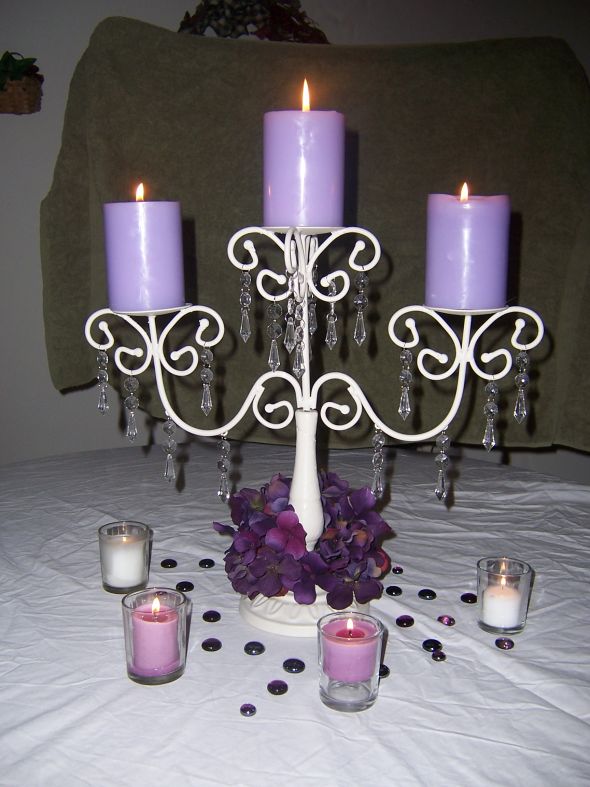 Please see attached image Crystal Candelabras wedding Centerpieces