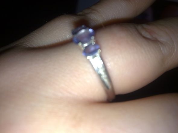 Interested in getting a non diamond e ring :  wedding Straight On Shot