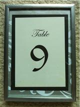 TABLE NUMBERS FOR SALE! :  wedding table numbers black silver ivory elegant Table 9