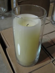 FS: candle holders/glassware :  wedding glass candle votive vase teal black blue brown navy gold green orange pink purple red white ivory yellow silver bouquet diy reception FS   7in Cylinder Vase Candle