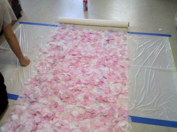DIY Petal aisle runner : wedding petal aisle runner IMG 20110410 153553