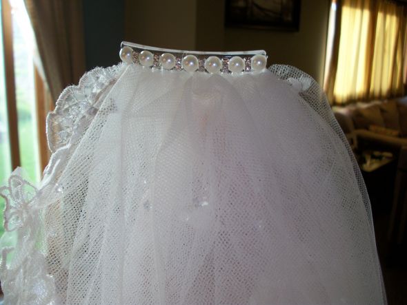 My Mantilla Veil inspired from my mothers :  wedding 100 0594