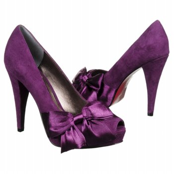 Opinions please...which purple shoe? :  wedding Paris Hilton Destiny Purple Suede