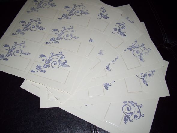 Scroll Stamped Escort Cards