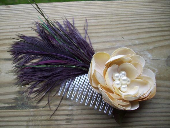 Feather Hair Comb