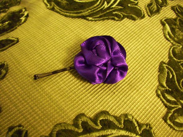 Mini Ribbon Flower Hairpin