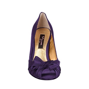 Post Your Purple Wedding Shoes!! :  wedding purple wedding shoes FORBES GRAPE LUSTER SATIN Front Zoom