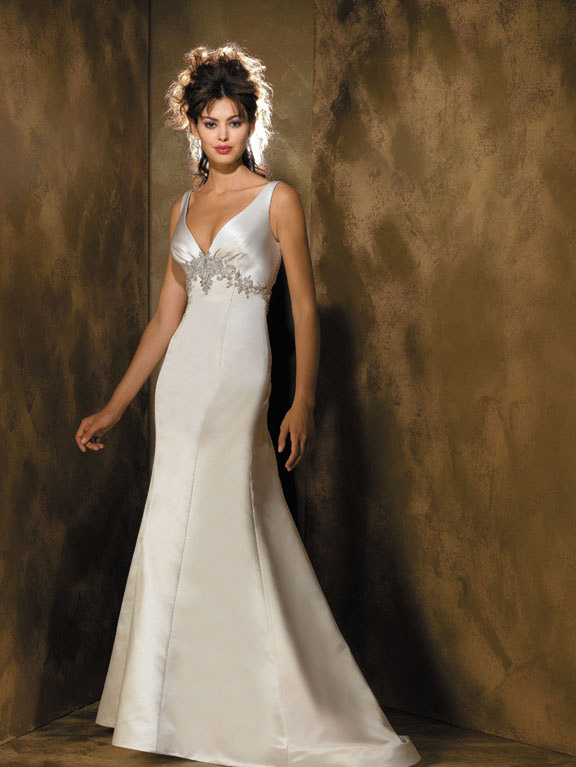 Show me dresses that are NOT strapless! :  wedding dress straps sleeves not strapless wedding dress 8432F
