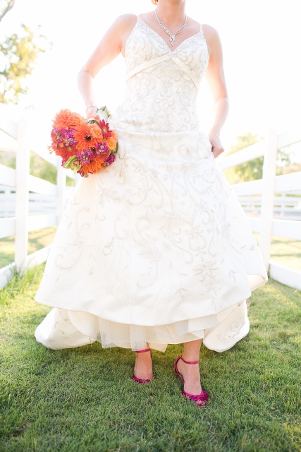 Colored shoes with wedding gown? : wedding ES357 427x640