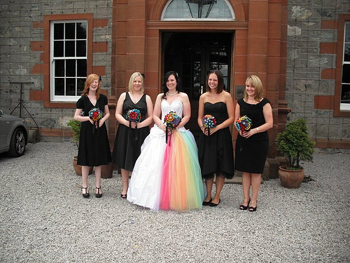 Candy Land Wedding wedding rainbow bridesmaids candy land wedding Rainbow1