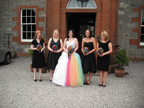 Candy Land Wedding : wedding rainbow bridesmaids candy land wedding Rainbow 2