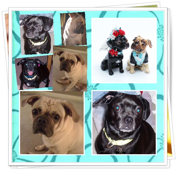 Poll - Are you using a wedding cake topper? :  wedding cake topper Custom Pug Cake Topper 