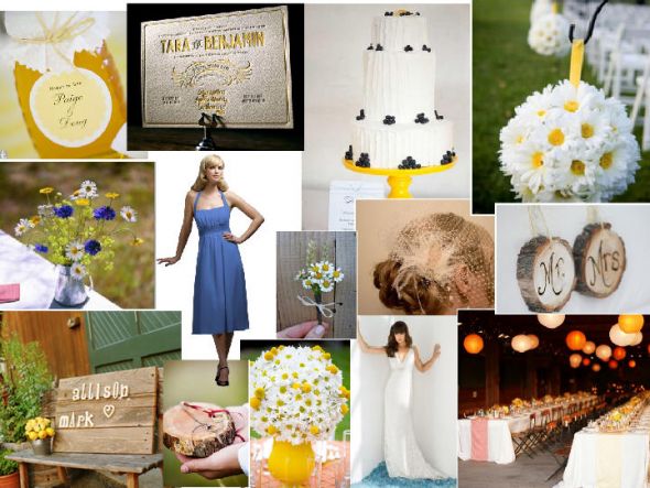 Color comboYellow and what shade of blue wedding Style Board
