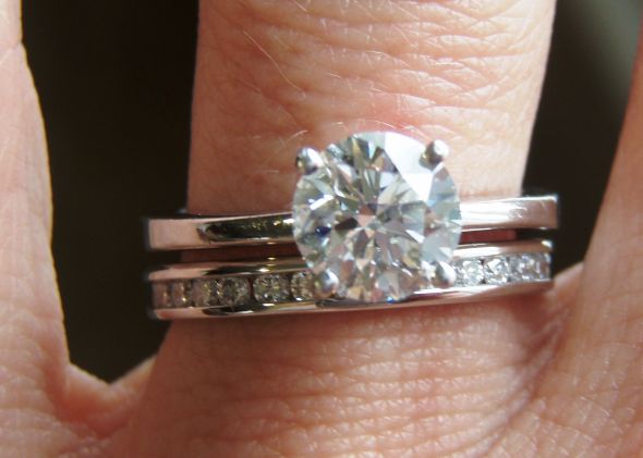 Show me your mismatched e-ring and band!! :  wedding mismatched rings P5271430