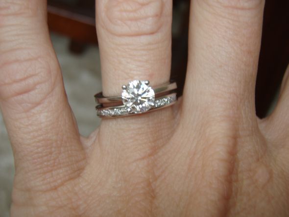 Show me your mismatched e-ring and band!! :  wedding mismatched rings P5271450