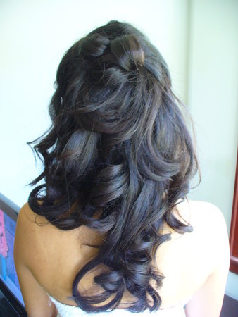 Completing the Look :  wedding dress hair veil Hair 4