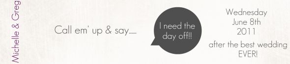 Tuesday Wedding :  wedding weekday tuesday wedding Excusebookmark