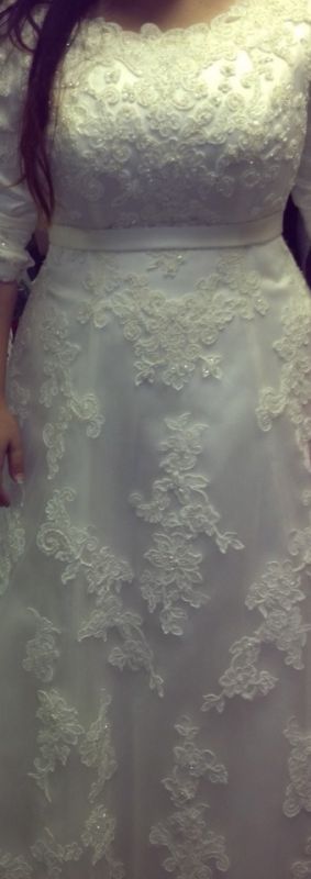 Hate my wedding dress!! :  wedding casablanca casablanca 2004 a line wedding dress alterations Photo 2