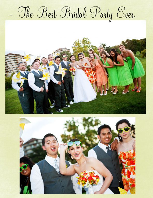 September Wedding Recap :) :  wedding summer pinwheels yellow orange bright wedding recap Wpage5